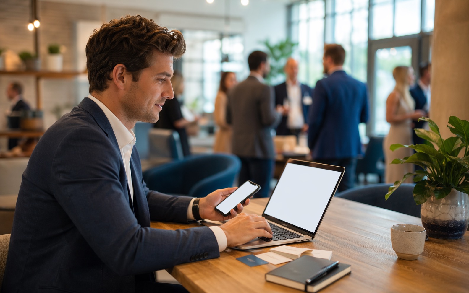 Professional choosing which contacts to send into a CRM workflow